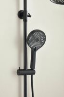 Душевая система с тропическим душем и смесителем BELZ, поворотный излив, черный, арт-B24813-7 — фото 6, Душевые стойки