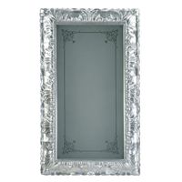 BELLA Витрина подвесная, стекл.дверь DX L58,5xh99xP25 cm, стекло матвое с декором, серебро 21255 — фото 2, Шкафы для ванной