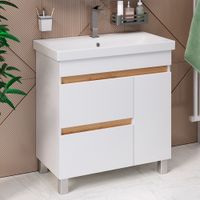 Тумба напольная SYDNEY 80 /1дв+2ящ/ AQUA DE MARCO 2080WCSYD — фото 1, Тумбы под раковину