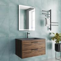 База под раковину Chiara 2D 800 подвесная, 2 выкатных ящика soft-close, С.Oak арт-VMC-2C2800CO — фото 2, Тумбы под раковину