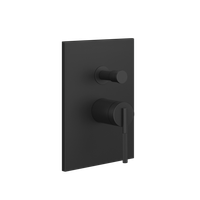 Смеситель для душа, Gessi, Ingranaggio, тип открывания воды-однорычажный, тип регулирования воды-керамический картридж, монтаж-настенный встраиваемый, отверстия для монтажа-1, внутренняя часть-необходимо заказать, на 2 выхода с переключателем ванна-душ, цвет-Black XL арт-63577.299 — фото 2, Смеситель для душа