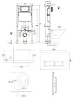 Товар: Agger Унитаз подвесной безободковый белый с инсталляцией, микролифт, кнопка смыва белая арт-ATI03100+APB288 - фото 14 Agger Унитаз подвесной безободковый белый с инсталляцией, микролифт, кнопка смыва белая арт-ATI03100+APB288 — фото 14, Комплекты унитаз + инсталляция