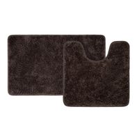 Набор ковриков для ванной комнаты, 50х80 + 50х50, микрофибра, темно--коричневый, IDDIS, арт-BSET08Mi13 — фото 2, Коврики для ванной комнаты