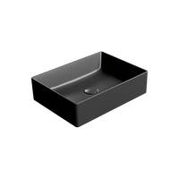 раковина накладная KUBE X 50x37 без перелива черный матовый арт-942926 — фото 2, Раковины накладные