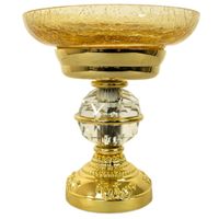 CRISTALIA Mыльница настольная, стекло/золото/Crystal 16823 — фото 1, Мыльницы