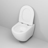 Унитаз подвесной Grossman GR-4457MSQ (520х360х320) безободковый,смыв торнадо,белый матовый с тонкой крышкой,микролифт,1 место — фото 6, Подвесные унитазы