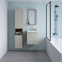 Зеркало Бриклаер КРИСТАЛЛ 40 см, дуб крафт табачный 4627125416811 — фото 4, Зеркала в ванную комнату