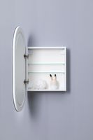 Зеркальный шкаф Aquanet Монте 50 белый, с LED подсветкой арт-00344787 — фото 7, Зеркальные шкафы в ванную