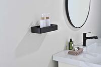 Товар: AQ4966MB полка для душа со стеклоочистителем, матовый черный - фото 7 AQ4966MB полка для душа со стеклоочистителем, матовый черный — фото 7, Полки для ванной и душа