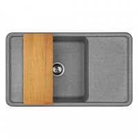 Товар: Мойка для кухни Беллис 87 870x510x250 мм, прямоуг., серый 1A724832BS230 - фото 3 Мойка для кухни Беллис 87 870x510x250 мм, прямоуг., серый 1A724832BS230 — фото 3, Кухонные мойки