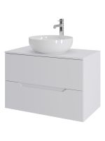 Orange Line тумба с раковиной подвесная 80 см, белый арт-Li-80TuwMDF+B07-420W — фото 7, Тумбы с раковиной