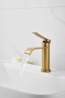 Смеситель для раковины BELZ , брашированное золото арт-B10812-5 — фото 5, Смесители для раковины