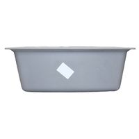 Кухонная мойка AZARIO Izmir 740х480х197 кварцевая, прямоугольная, сифон в комплекте, цвет Серый арт-CS00097683 — фото 4, Кухонные мойки