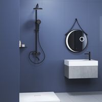 Душевая стойка черная со смесителем RGW SP-25B, (Ручной душ.Шланг 1,5 м.), арт-59140125-04 — фото 4, Душевые стойки