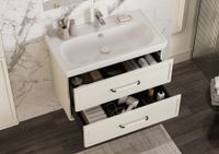 Тумба НЕО-КЛАССИКА 85, 2 ящ., белый камень (под раковину НЕО КЛАССИК 85) 1A286301NCTG0 — фото 6, Тумбы под раковину