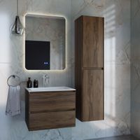 Шкаф Chiara/Luka подвесной, 1500*350*300, C.Oak арт-VSC-2CL150CO — фото 4, Пеналы для ванной комнаты