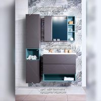 Комплект мебели для ванной Бриклаер , графит/муссон арт-КРИСТАЛЛ 80ZSN — фото 6, Комплекты мебели для ванной