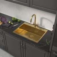 Товар: Кухонная мойка Reflexion Iseo RX2250GD брашированное золото - фото 320 Кухонная мойка Reflexion Iseo RX2250GD брашированное золото — фото 320, Кухонные мойки