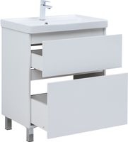 Товар: Тумба с раковиной Aquanet Вега 70 (Ирис) напольная 2 ящ. цв. белый глянец 00345376 - фото 7 Тумба с раковиной Aquanet Вега 70 (Ирис) напольная 2 ящ. цв. белый глянец 00345376 — фото 7, Тумбы с раковиной