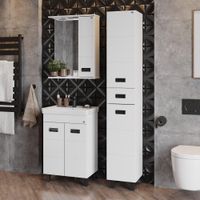 Пенал Onika Балтика Black 32.11 Универсальный, белый (403220) арт-403220_Балтика32 — фото 1, Пеналы для ванной комнаты