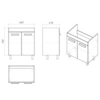 Товар: Тумба напольная "НЕО-70 см" белая (ум.Фостер-70) 107013-1K - фото 5 Тумба напольная "НЕО-70 см" белая (ум.Фостер-70) 107013-1K — фото 5, Тумбы под раковину