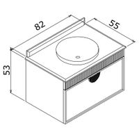 Товар: Тумба с раковиной ORKA Molino 80 подвесная, антрацит матовый, 2 ручки в комплекте золото и хром 5004666 - фото 5 Тумба с раковиной ORKA Molino 80 подвесная, антрацит матовый, 2 ручки в комплекте золото и хром 5004666 — фото 5, Тумбы с раковиной