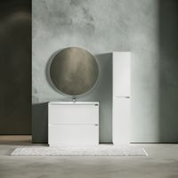 Тумба под раковину SANCOS Libra Floor напольная, 990х450х840, c двумя ящиками оснащенными доводчиками, белый глянец , арт. арт-LB100FW — фото 2, Тумбы под раковину