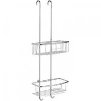 Товар: Полочка корзинка COLOMBO DESIGN CAVALLETTI E SEDILI B9635 навесная двойная с крючками цвет хром - фото 2 Полочка корзинка COLOMBO DESIGN CAVALLETTI E SEDILI B9635 навесная двойная с крючками цвет хром — фото 2, Полки