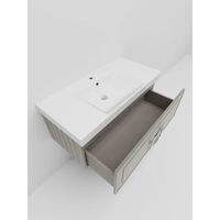 Тумба под раковину подвесная La Fenice Cubo , бежевая арт-FNC-01-CUB-C-100 — фото 5, Тумбы под раковину