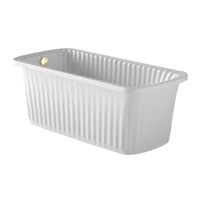 OLIVIA PANELLO Ванна 174x83хH66 см. белая, панель белая, слив/перелив золото 24360 — фото 1, Ванны