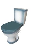 СОЛО Унитаз-компакт горизонт. вып., 2-х режим. арм. "Уклад", сид. полипр. "Уклад", зеленый, ROSA Вн УнЗ313 — фото 1, Напольные унитазы