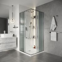 Товар: Душевое ограждение Niagara Nova NG-4622-34 (80х80х195) квадрат,раздвижная,хром,стекло рифленое,1 место - фото 3 Душевое ограждение Niagara Nova NG-4622-34 (80х80х195) квадрат,раздвижная,хром,стекло рифленое,1 место — фото 3, Квадратные душевые уголки