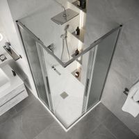 Товар: Душевое ограждение Niagara Nova NG-4622-34 (80х80х195) квадрат,раздвижная,хром,стекло рифленое,1 место - фото 5 Душевое ограждение Niagara Nova NG-4622-34 (80х80х195) квадрат,раздвижная,хром,стекло рифленое,1 место — фото 5, Квадратные душевые уголки