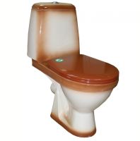ПРЕМЬЕР Унитаз-компакт с арматурой, сиденьем, креплением, коричневый ROSA Вн УнК04 — фото 1, Напольные унитазы