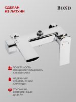 BOND Душевая система с тропическим душем и смесителем с изливом арт-B08-9100 — фото 3, Душевые стойки