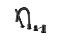 Смеситель на борт ванны на 4 отв. AQUATEK, матовый черный AQ1348MB ЕВРОПА — фото 5, Смесители на борт ванны