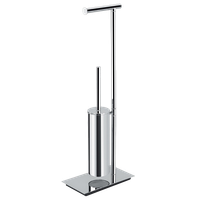 Товар: Стойка COLOMBO DESIGN SQUARE B9907 напольная с держателем туалетной бумаги и ершиком цвет хром - фото 3 Стойка COLOMBO DESIGN SQUARE B9907 напольная с держателем туалетной бумаги и ершиком цвет хром — фото 3, Стойки - набор держателей