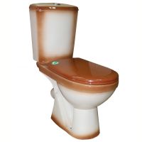 КОМФОРТ Унитаз-компакт (КОМФОРТ+) с арматурой, сиденьем, креплением, коричневый ROSA Вн УнK09 — фото 1, Напольные унитазы