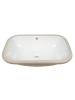 BOND Раковина встраиваемая под столешницу 60х40х20см прямоугольная белая с переливом арт-S95-600 — фото 6, Раковины встраиваемые сверху