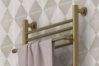 Полка прямая Полка Сунержа прямая / L 370 Состаренная латунь 051-2012-0370 — фото 1, Полки для полотенец