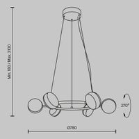 Подвесной светильник Maytoni арт-MOD299PL-L60BC3K — фото 10, Подвесные светильники