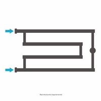 Полотенцесушитель водяной Сунержа High-Tech+ model "G" 320х650 Матовый чёрный арт-31-4051-3265 — фото 3, Водяные полотенцесушители