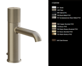 Смеситель для раковины, Gessi, Habito, RIGATO, тип открывания воды-однорычажный, тип регулирования воды-керамический картридж, монтаж-на раковину/столешницу, отверстия для монтажа-1, высота, мм-191, вынос излива, мм-131, тип излива-неподвижный, донный клапан-есть, тип подводки-гибкая, стандарт подвода воды-3/8", цвет-Brushed Brass PVD арт-70501.727 — фото 1, Смесители для раковины