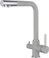 GF Смеситель для кухни, Г-обр. D-35мм с краном питьевой воды (серый) 3611 серый — фото 1, Смесители для кухни