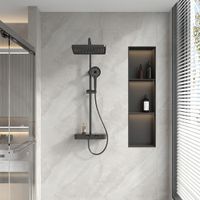 Душевая стойка FOSSA, чёрный матовый FO-210-B-C4 — фото 1, Душевые стойки