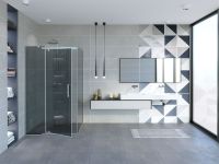 Душевой уголок ERLIT 101 серия тонированное стекло арт-ER10112H-C4 — фото 3, Прямоугольные душевые уголки