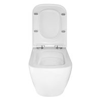 Унитаз подвесной Azario LEGENDA 490x345x325 безободковый, система смыва "Скрытое торнадо", в комплекте с быстросъемным сиденьем микролифт (AZ-2305AS) арт-AZ-2305-AS — фото 4, Подвесные унитазы