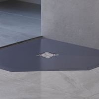 Душевой поддон трапеция RGW ST/T-G 80x80, каменный, графит, арт-16155088-02 — фото 8, Душевые поддоны из искусственного камня