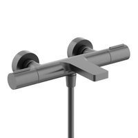 Термостатический смеситель для ванны и душа SANCOS Etna, вороненая сталь, арт. арт-SC9006GG — фото 1, Смеситель для ванны