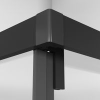 Душевое ограждение Niagara Nova NG-6833-34ВLACK (90х90х195) квадрат,черный матовый,двери раздвижные,стекло прозрачное,1 место NG-6833-34BLACK — фото 8, Квадратные душевые уголки